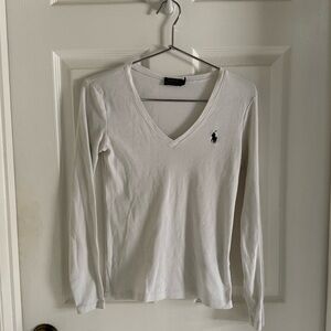 White Ralph Lauren V Neck